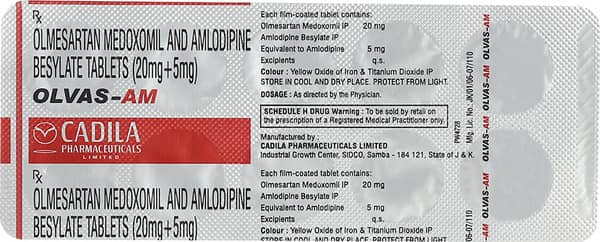 Olvas Am Strip Of 10 Tablets