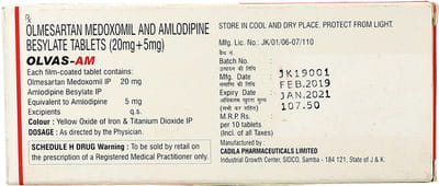 Olvas Am Strip Of 10 Tablets