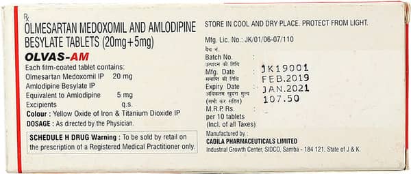Olvas Am Strip Of 10 Tablets