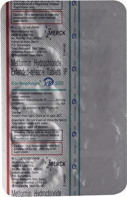 Carbophage Xr 500mg Strip Of 10 Tablets