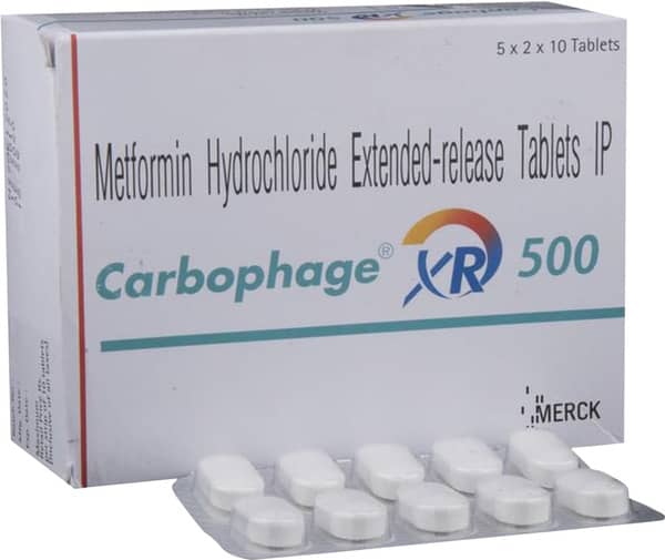Carbophage Xr 500mg Strip Of 10 Tablets