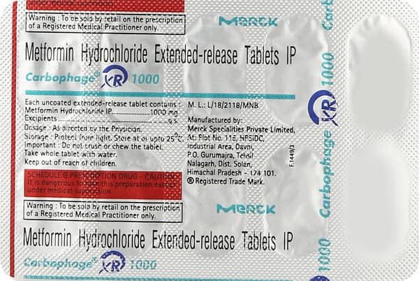 Carbophage Xr 1gm Strip Of 10 Tablets