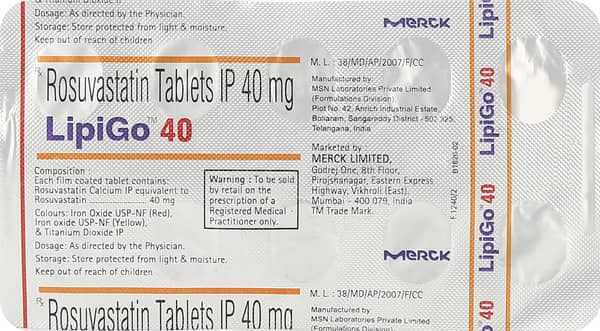 Lipigo 40mg Strip Of 10 Tablets