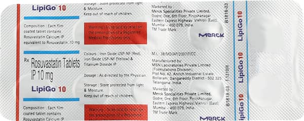 Lipigo 10mg Strip Of 10 Tablets