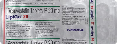 Lipigo 20mg Strip Of 10 Tablets