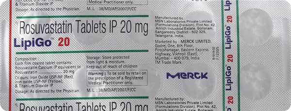 Lipigo 20mg Strip Of 10 Tablets