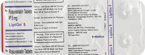 Lipigo 5mg Strip Of 10 Tablets