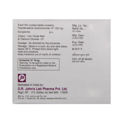 Fexolife 120mg Strip Of 10 Tablets