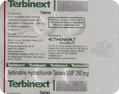 Terbinext 250mg Strip Of 7 Tablets
