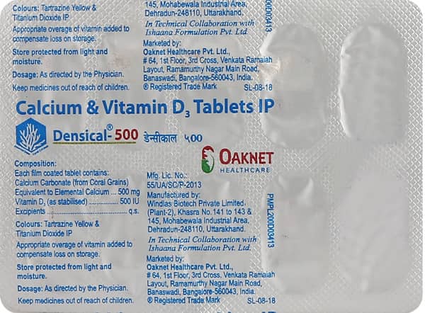 Densical 500mg Strip Of 10 Tablets
