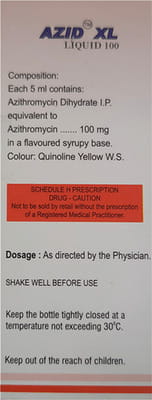 Azid Xl 100mg Syrup 30ml