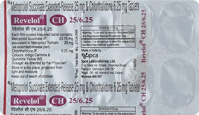 Revelol Ch 25/6.25mg Strip Of 10 Tablets