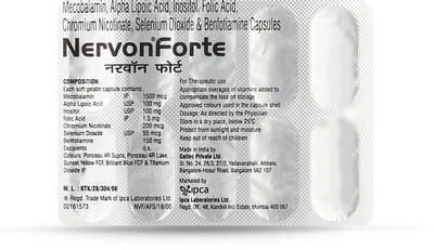 Nervon Forte Strip Of 10 Capsules
