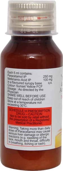 Pacimol Mf 250mg Bottle Of 60ml Suspension