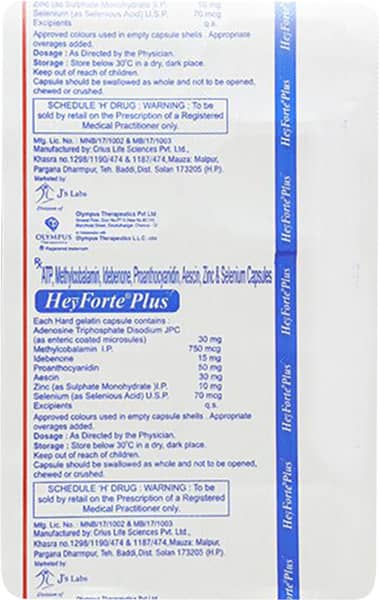 Hey Forte Plus Strip Of 10 Capsules