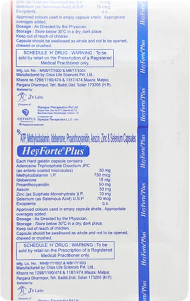 Hey Forte Plus Strip Of 10 Capsules