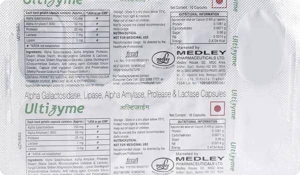 Ultizyme Strip Of 10 Capsules