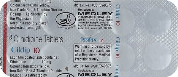Cildip 10mg Strip Of 10 Tablets