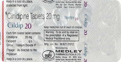 Cildip 20mg Strip Of 10 Tablets