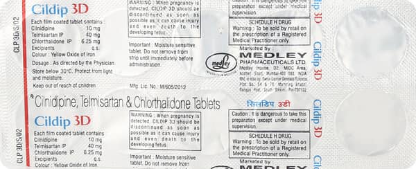 Cildip 3d Strip Of 10 Tablets