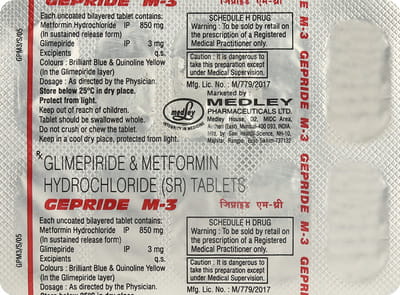 Gepride M 3mg Strip Of 10 Tablets