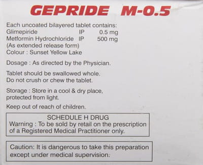 Gepride M 0.5 Strip Of 10 Tablets