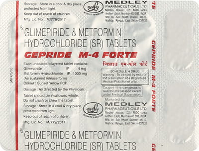 Gepride M 4mg Forte Strip Of 10 Tablets
