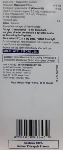 Magstone B6 Pineapple Flavour Sugar Free Bottle Of 200ml Oral Solution