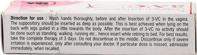 3vc Vag Box Of 3 Vaginal Suppositories