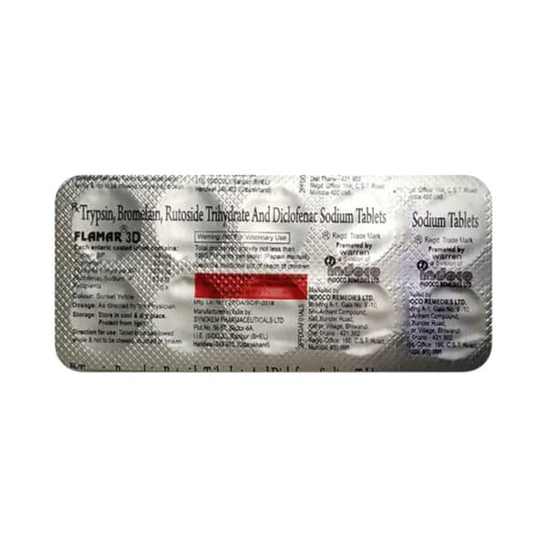 Flamar 3d Strip Of 10 Tablets