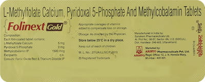 Folinext Gold Strip Of 10 Tablets