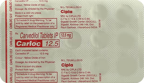 Carloc 12.5mg Strip Of 15 Tablets