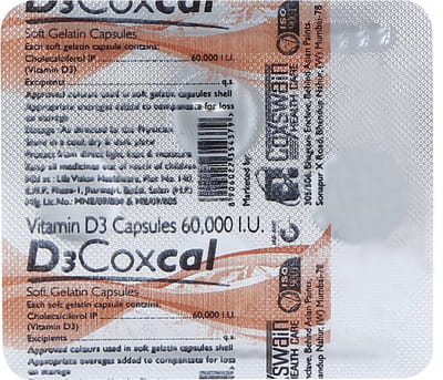 Coxcal D3 Strip Of 4 Capsules