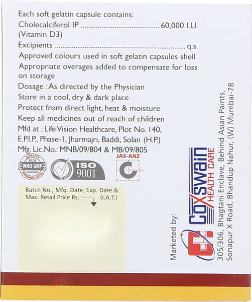 Coxcal D3 Strip Of 4 Capsules