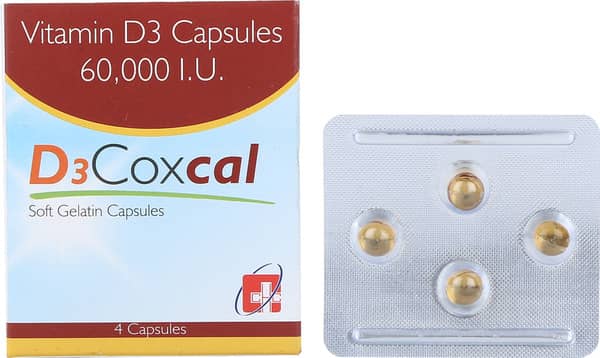 Coxcal D3 Strip Of 4 Capsules