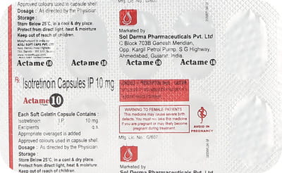Actame 10mg Strip Of 10 Capsules