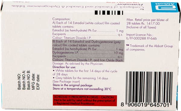 Femoston 1/10mg Strip Of 28 Tablets