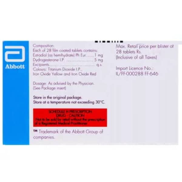 Femoston Conti 1/5Mg Strip Of 28 Tablets