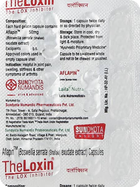 Theloxin 50mg Strip Of 10 Capsules