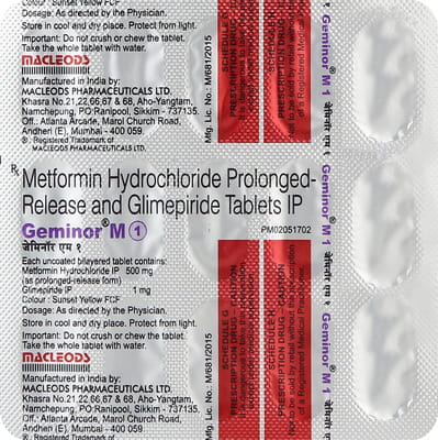 Geminor M 1mg Strip Of 15 Tablets