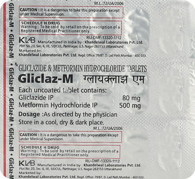 Gliclaz M Strip Of 15 Tablets
