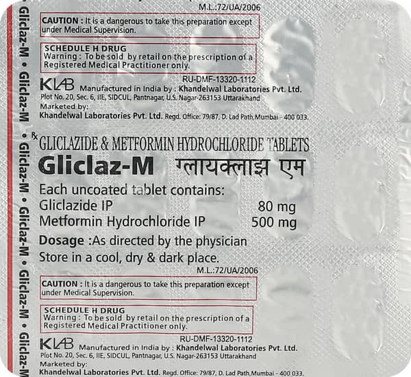 Gliclaz M Strip Of 15 Tablets