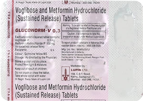 Gluconorm V 0.3mg Strip Of 10 Tablets