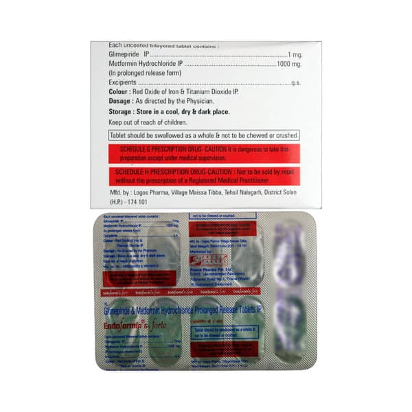 Endoformin G1 Forte Strip Of 10 Tablets
