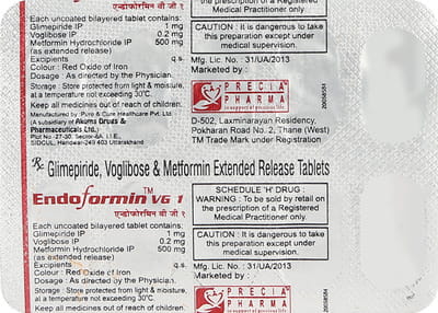 Endoformin Vg 1mg Strip Of 10 Tablets