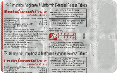 Endoformin Vg 2mg Strip Of 10 Tablets