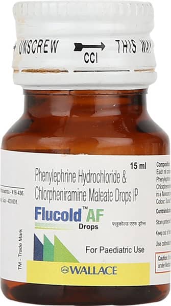 फ्लूकोल्ड एएफ की बोतल 15एमएल ओरल ड्रॉप्स