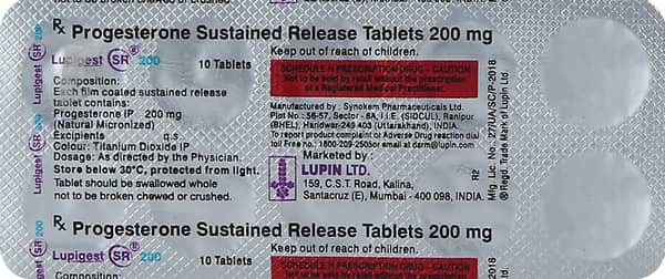 Lupigest Sr 200mg Strip Of 10 Tablets