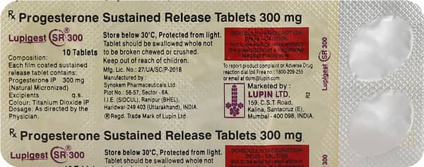 Lupigest Sr 300mg Strip Of 10 Tablets