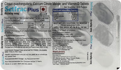 Setfrac Plus Strip Of 15 Tablets